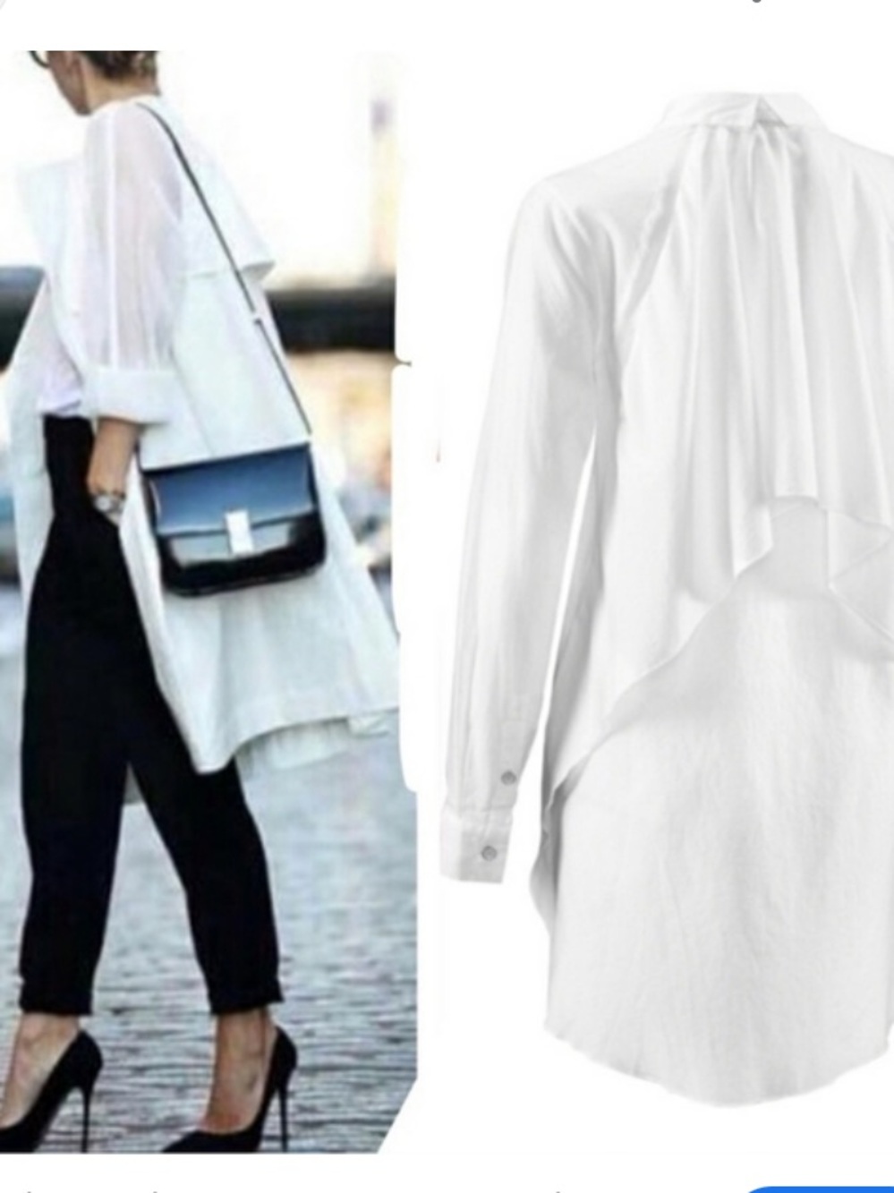 NWT Cabi The Vacation Shirt White Cotton Ruffle Back Tunic Top Small
